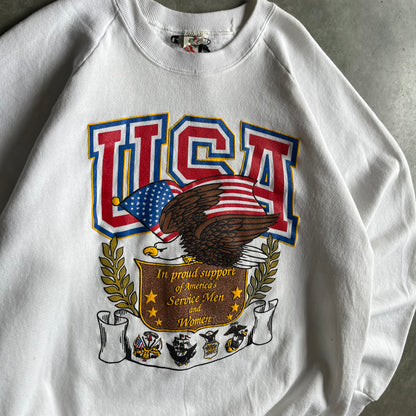 Vintage USA ‘Support Of Service Men And Women’ Sweatshirt