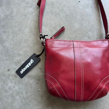 Coach Red Leather Crossbody