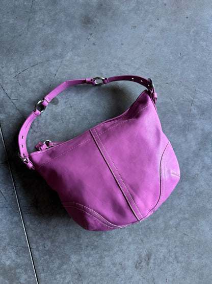 Y2K Coach Rare Rasberry Large Hobo Shoulder Bag Mint Condition
