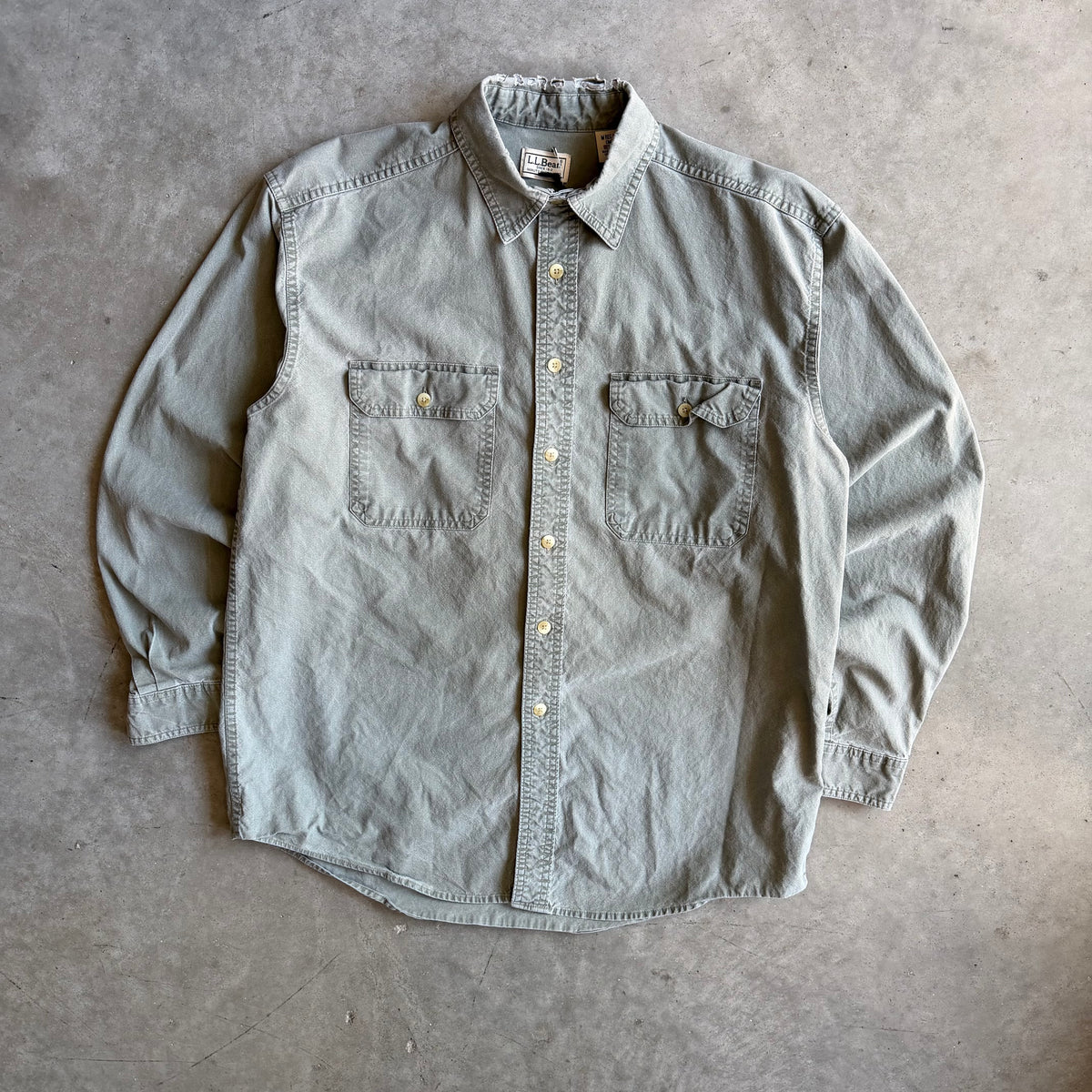 Y2K L.L. Bean Green Button Up Shirt