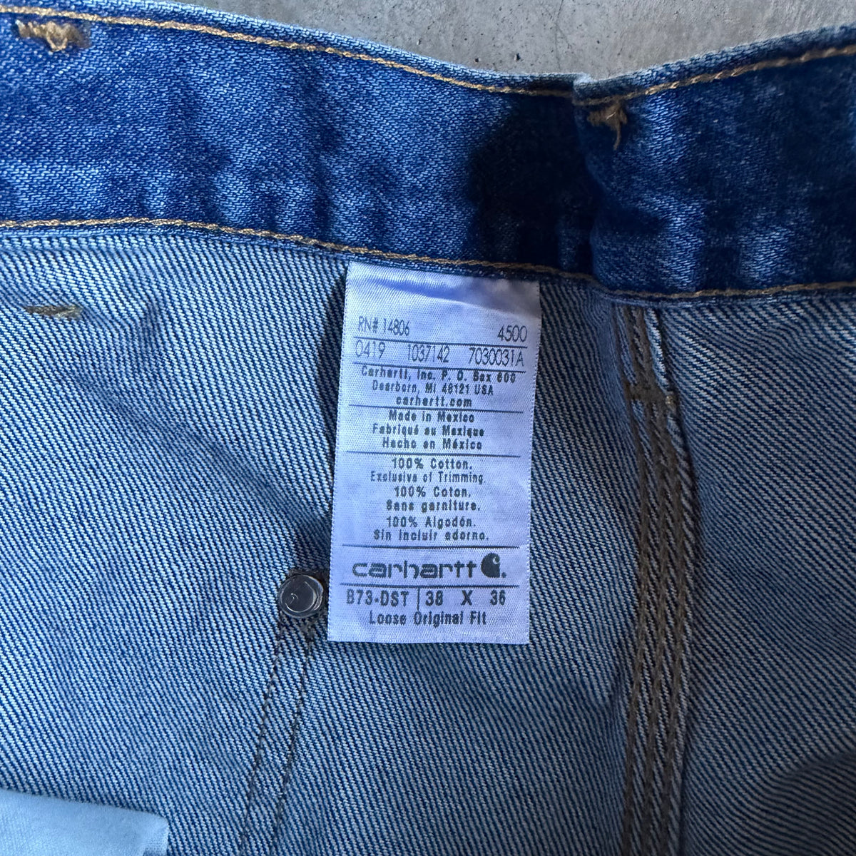 Carhartt Blue Double Knee Carpenter Jeans NWT
