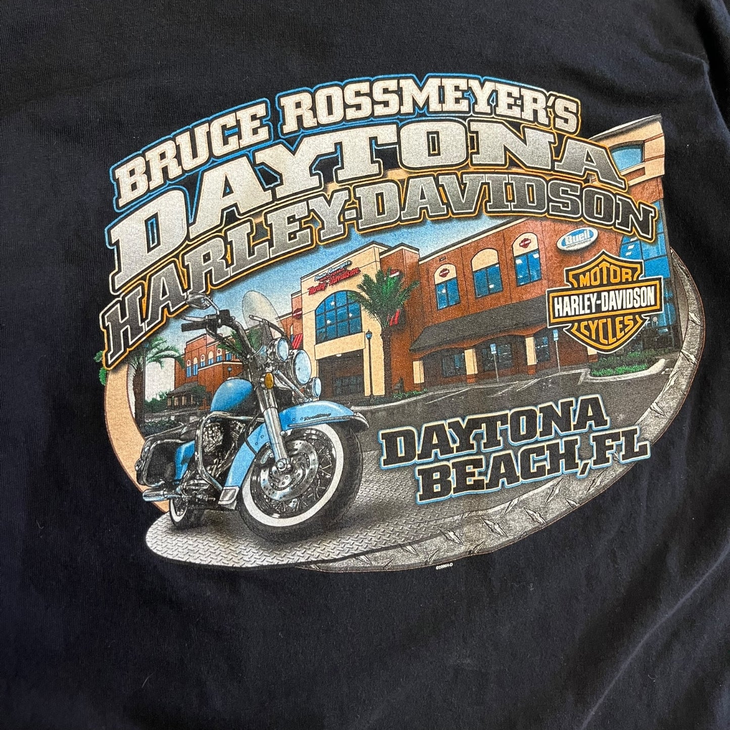 Y2K Harley Davidson Solar Flare Spell Out Tee