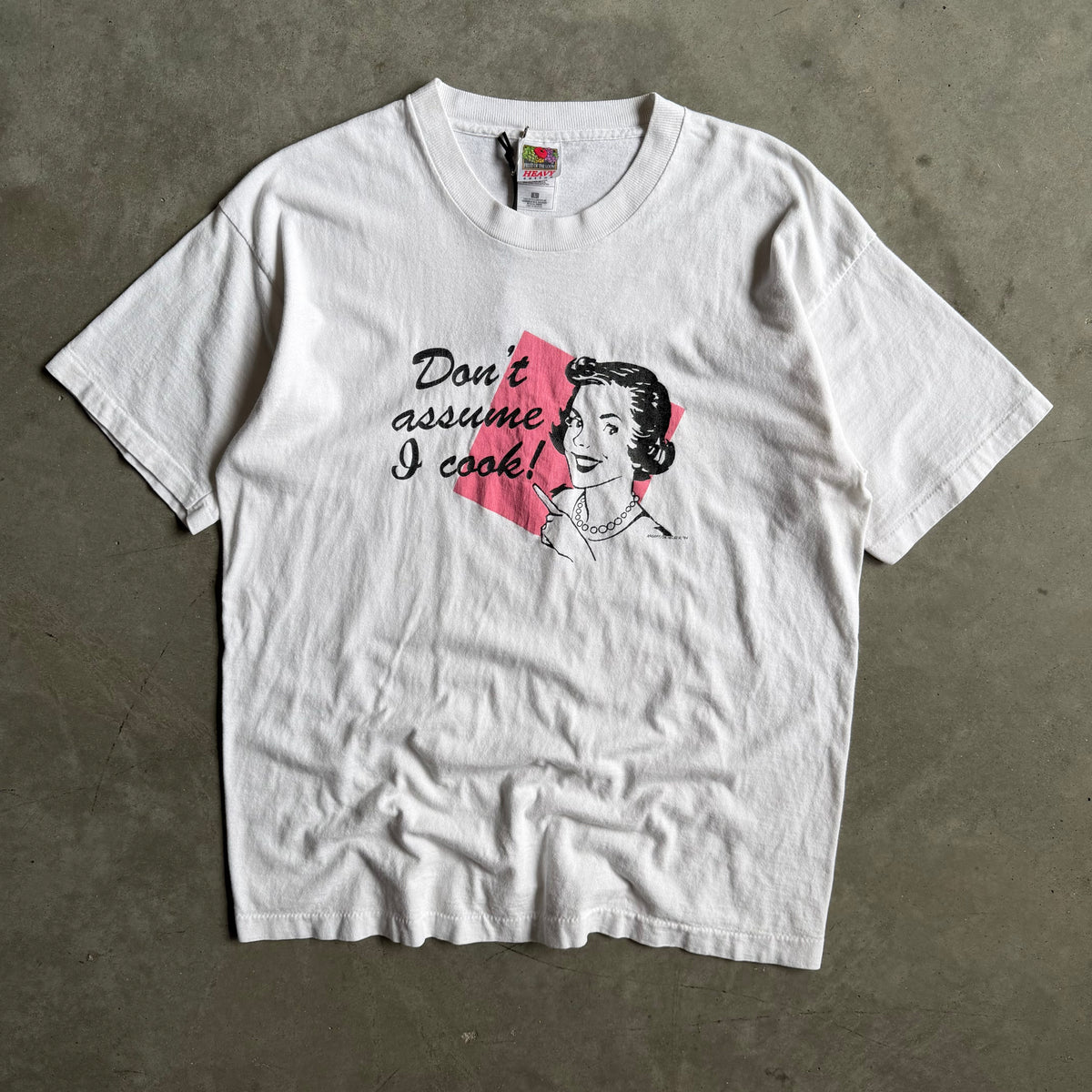 Vintage ‘Don’t Assume I Cook’ Parody T Shirt