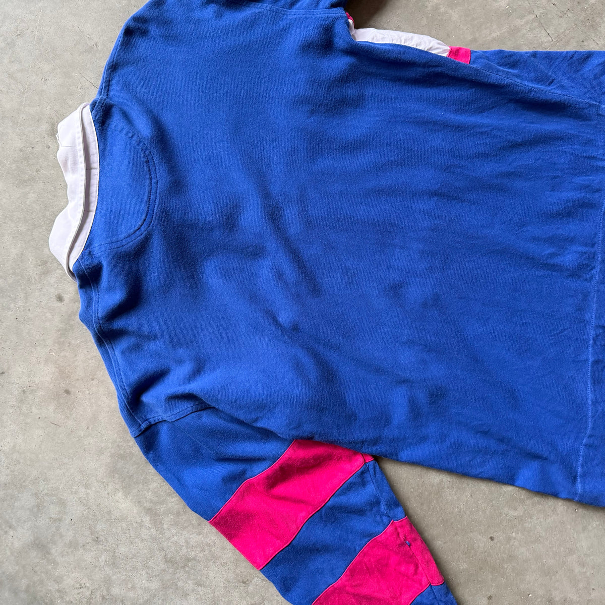 Vintage GANT Rugger Pink/Blue Spell Out Rugby Shirt