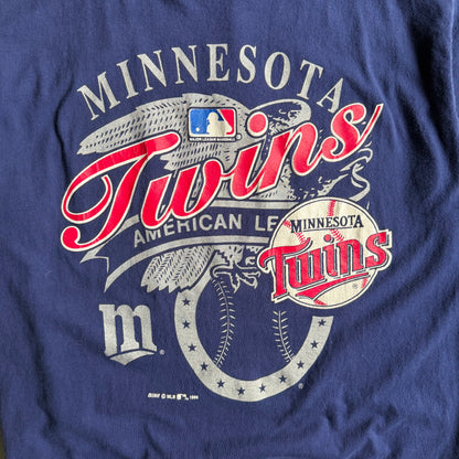 Vintage ‘96 Minnesota Twins Silver Print MLB Tee