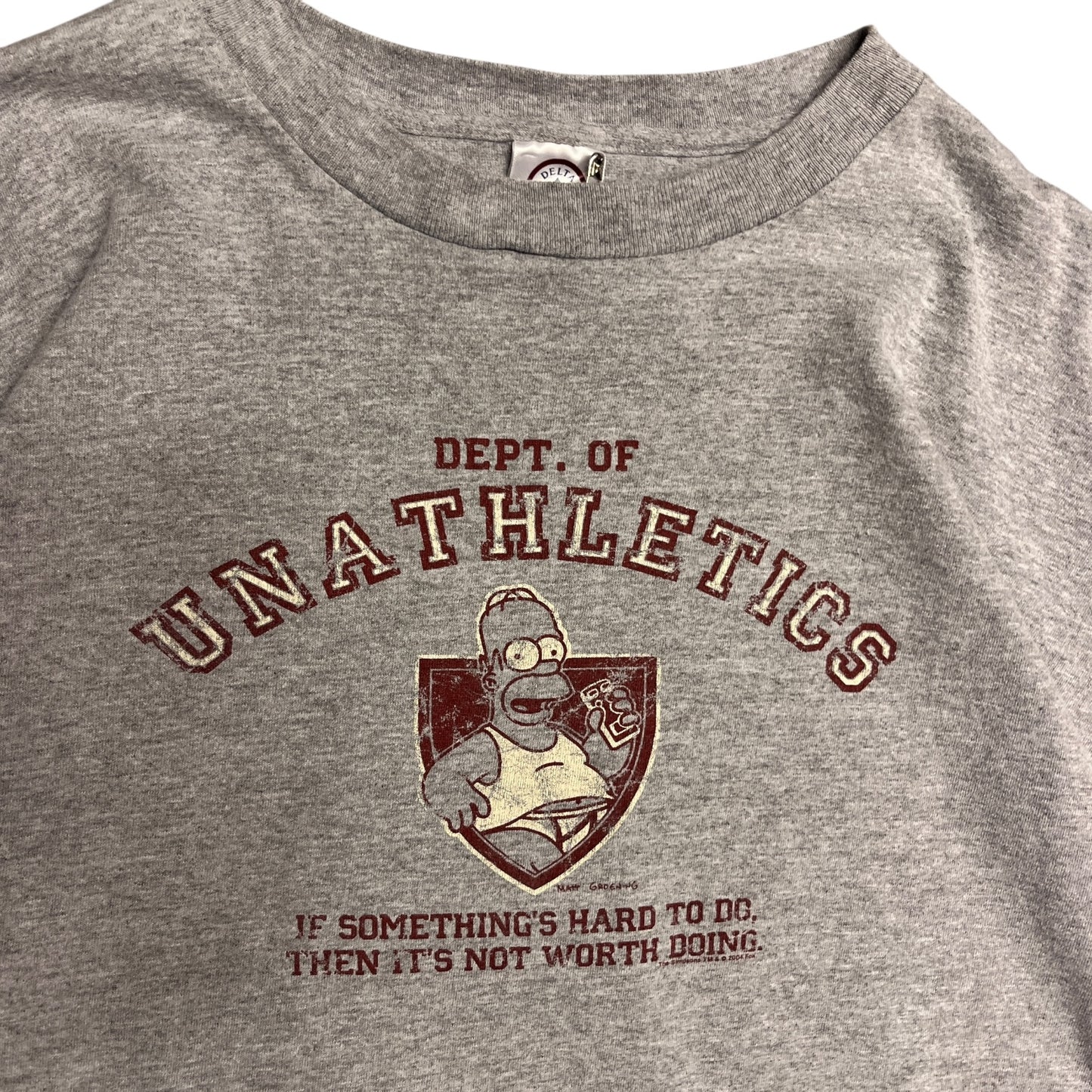 Y2K Homer Simpson Dept. Of Unathletics Tee