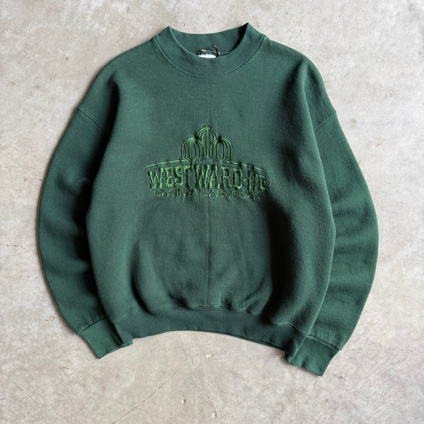 Vintage Westward-Ho Las Vegas Casino Green Embroidered Sweatshirt