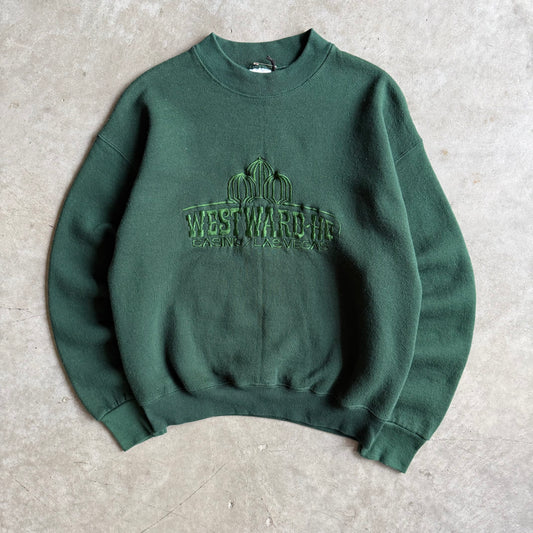 Vintage Westward-Ho Las Vegas Casino Green Embroidered Sweatshirt