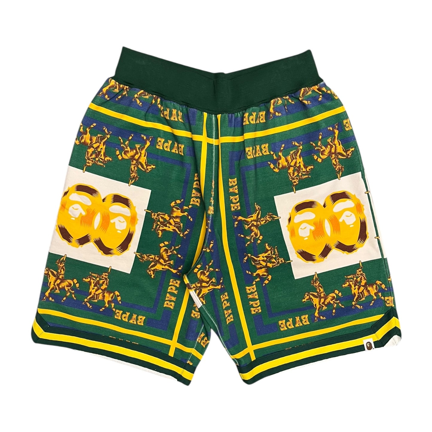 A Bathing Ape Green Pattern Sweatshorts