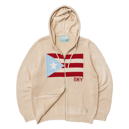 Brigade - El Padre Zip Knit Hoodie (Cream)