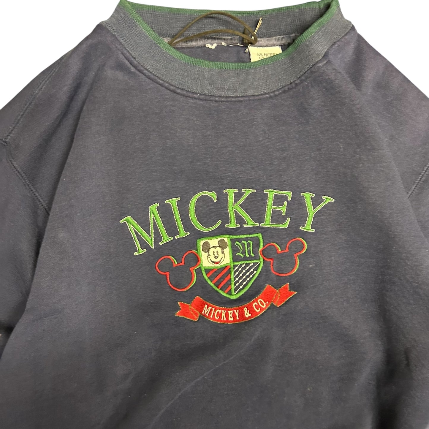 Vintage Navy Mickey & Co Mickey Crest Sweatshirt