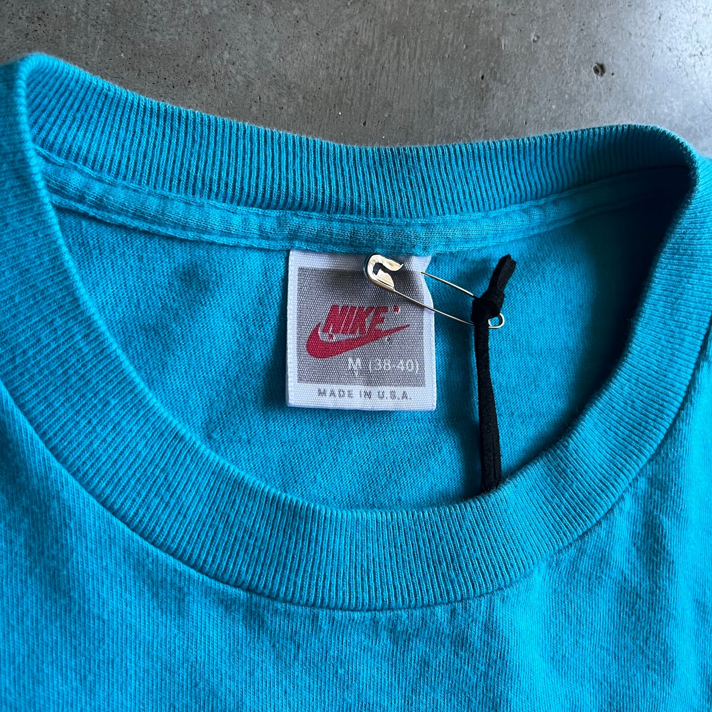 Y2K Nike “Just Do It” Teal Long Sleeve Graphic