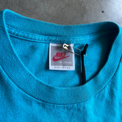 Y2K Nike “Just Do It” Teal Long Sleeve Graphic