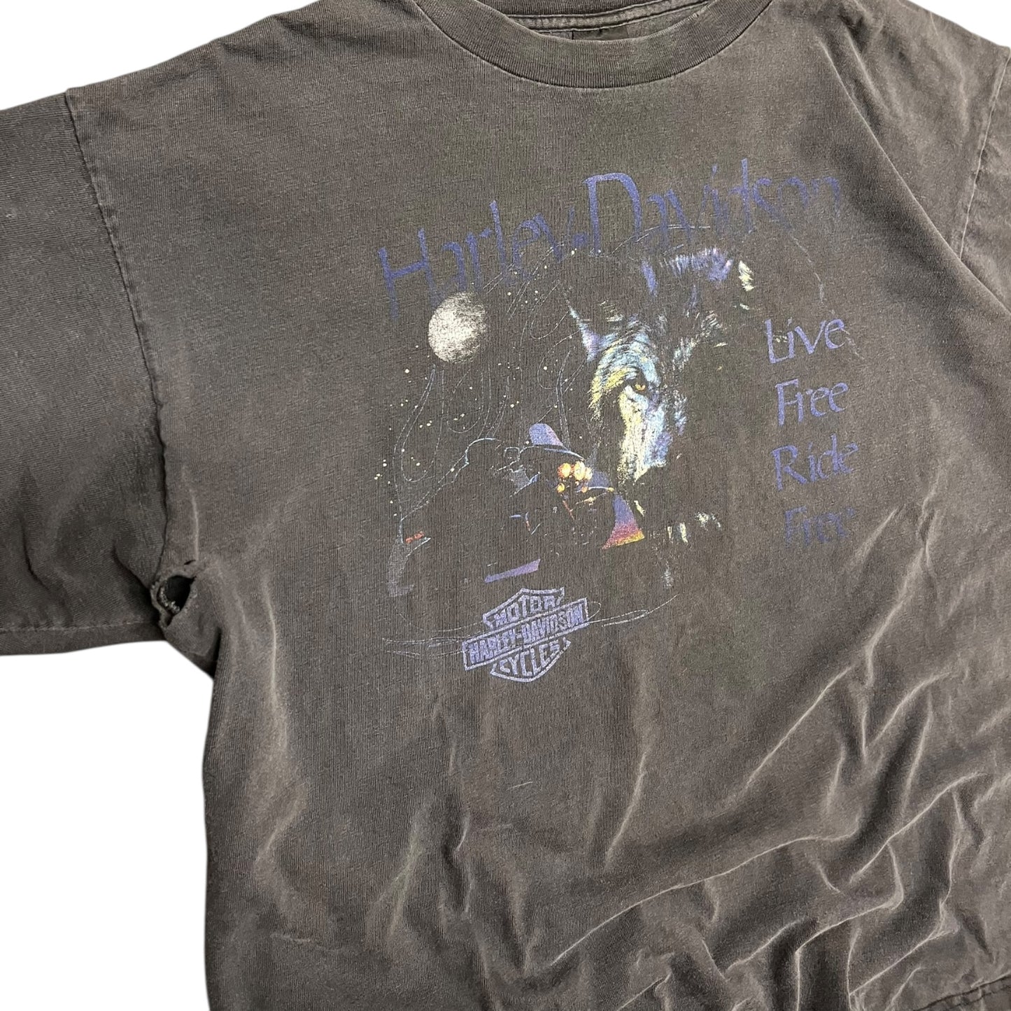Vintage Harley Davidson Midnight Wolf Tee