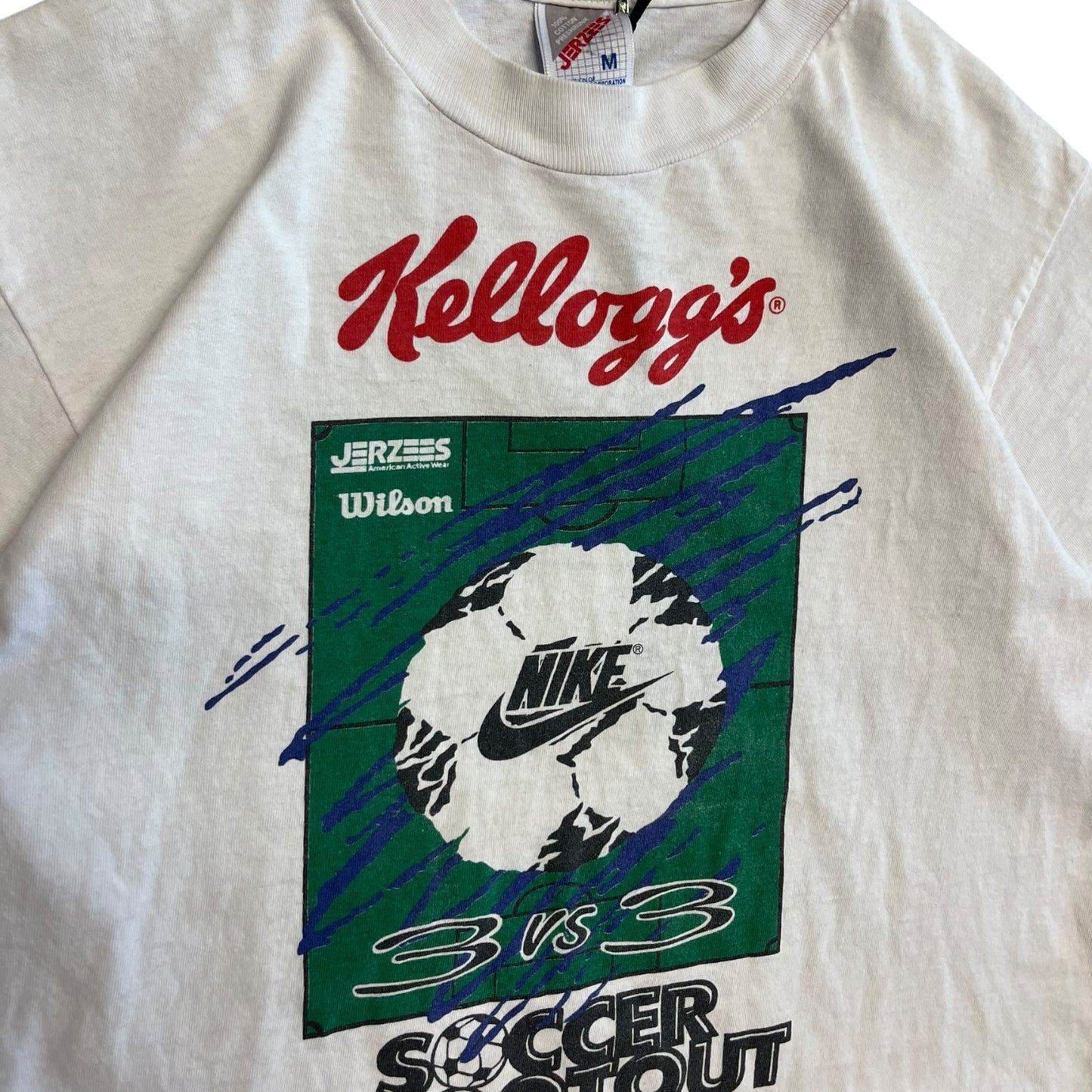 Vintage Nike Kelloggs 3 vs 3 Soccer Tee
