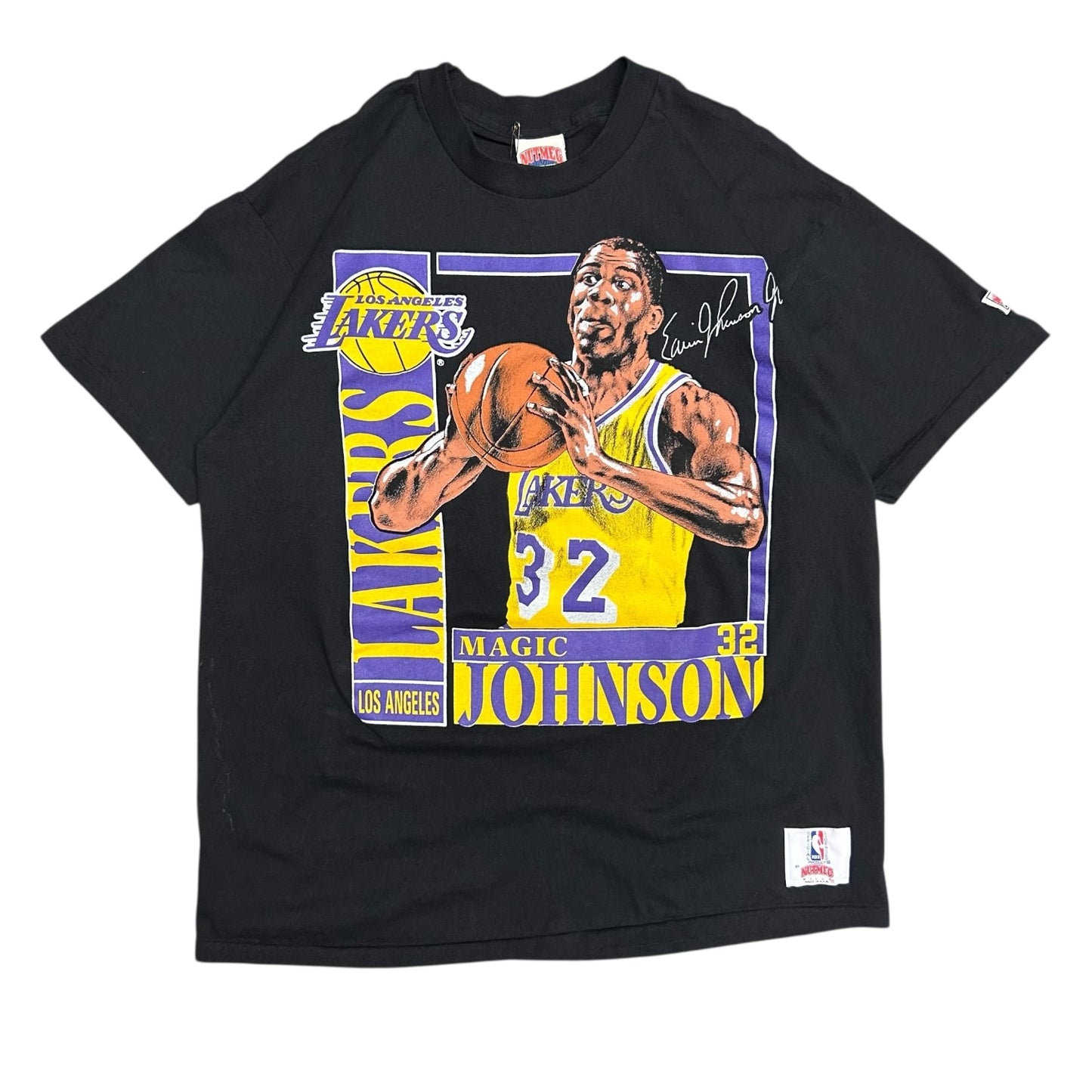 Vintage Nutmeg Magic Johnson Player Card Tee