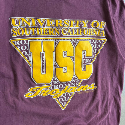 Vintage Maroon USC Trojans Spell-Out Tee