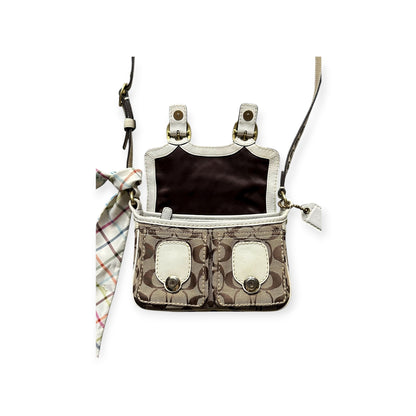 Coach Y2K Signature Mini Shoulder Bag Tan/White