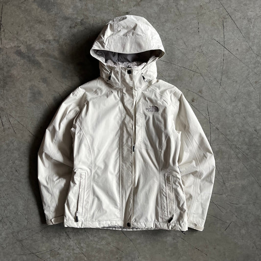 Women’s White The North Face Insulated Waterproof Sherpa Lined Winter Jacket