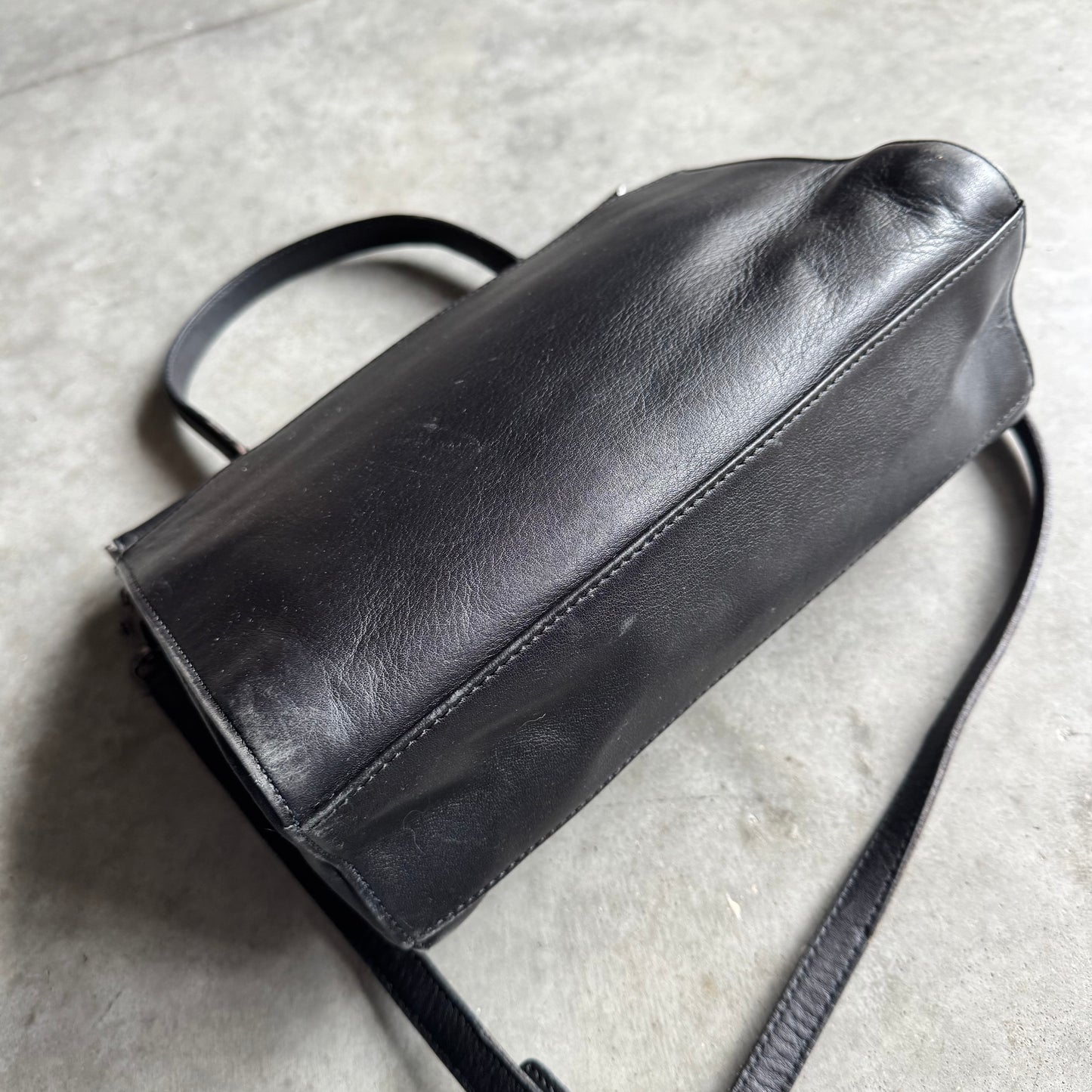 Vintage Coach Whitney Satchel Crossbody Black Leather