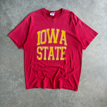 Vintage Iowa State Big Yellow Spell-Out Red Tee