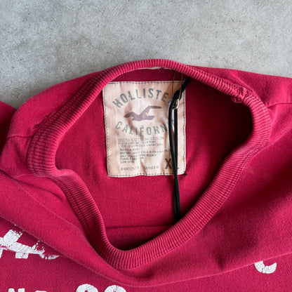 Y2K Hollister Malibu Maroon Spell-Out Tee
