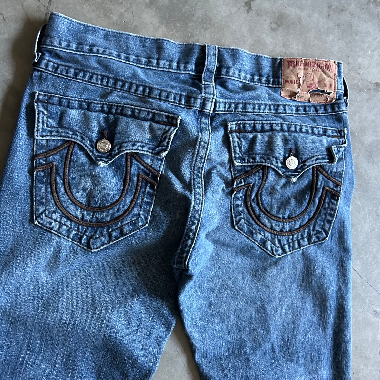 True Religion Sand Faded Blue Jeans
