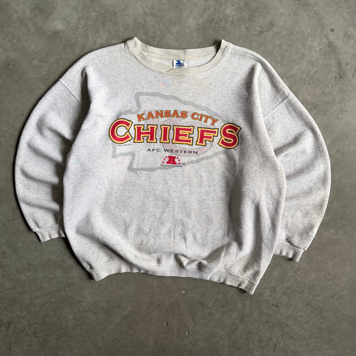 Vintage Starter Kansas City Chiefs AFC Grey Sweatshirt