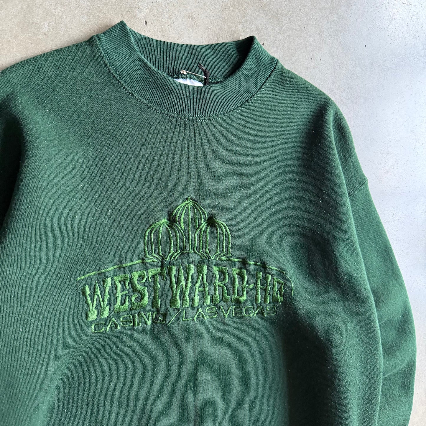 Vintage Westward-Ho Las Vegas Casino Green Embroidered Sweatshirt