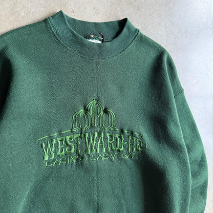 Vintage Westward-Ho Las Vegas Casino Green Embroidered Sweatshirt