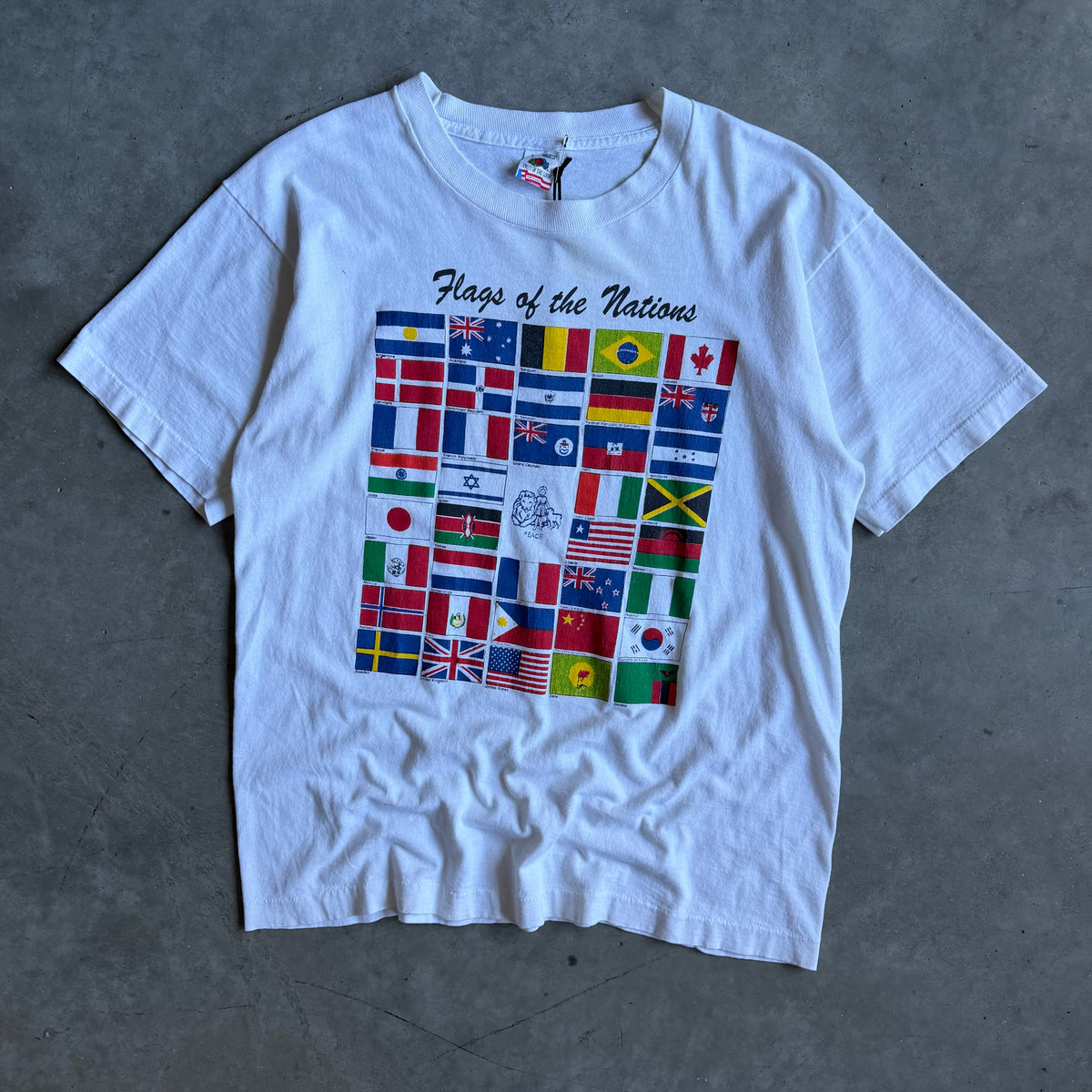 Vintage 90’s Flags Of The Nations Tee