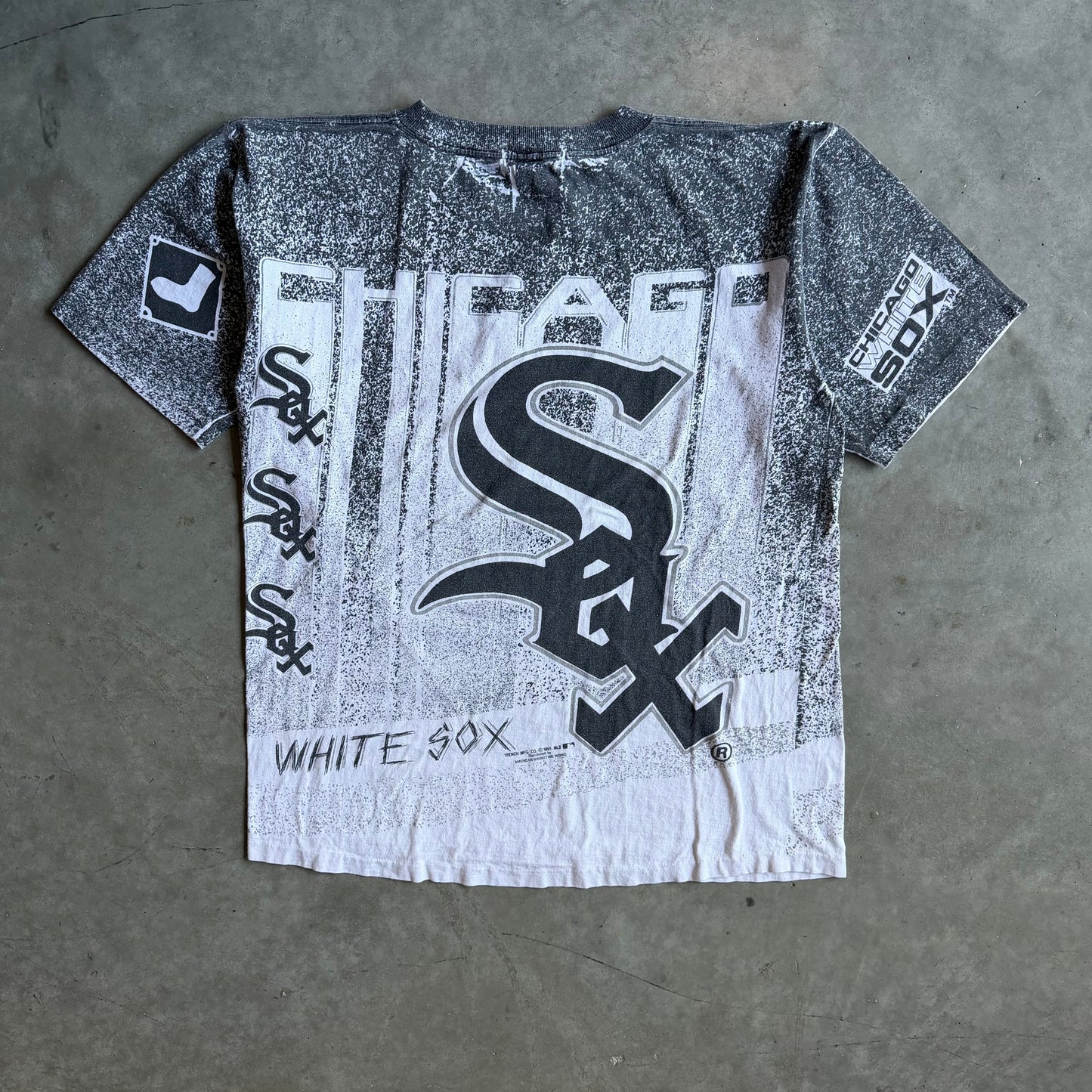 Vintage 1991 Chicago White Sox AOP Baseball Tee