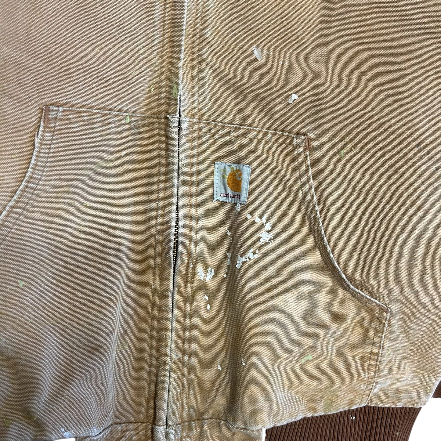 Carhartt ‘J140 BRN’ Brown Painted Distressed Active Jacket