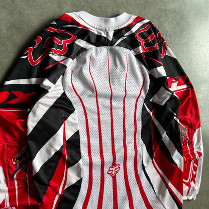 Y2K Fox Black Red White Blitz Moto Jersey