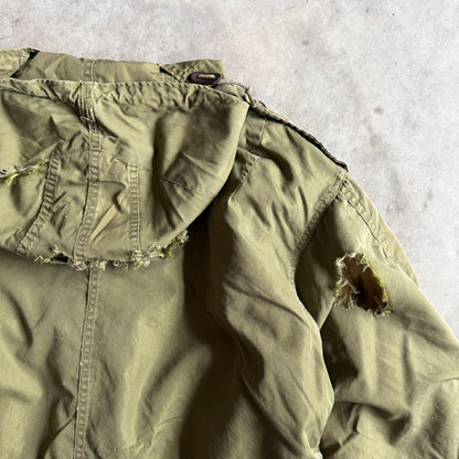 Vintage Thrashed US Army M-1951 Fishtail Parka W/ Liner