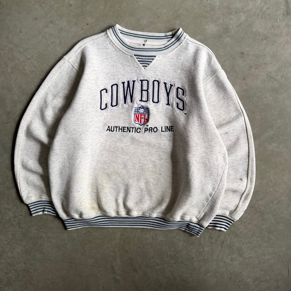 Vintage Logo Athletic Dallas Cowboys NFL Embroidered Sweatshirt