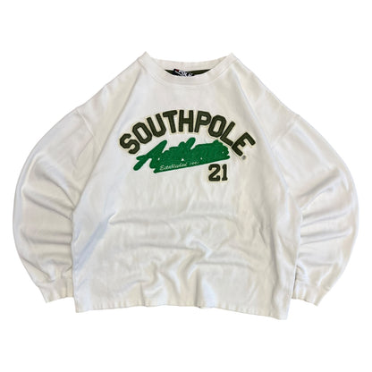 Y2K Southpole White & Green Sweatshirt