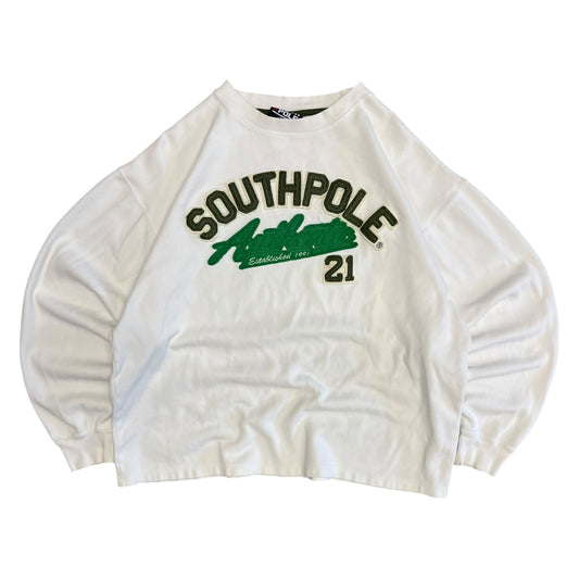 Y2K Southpole White & Green Sweatshirt