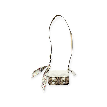 Coach Y2K Signature Mini Shoulder Bag Tan/White