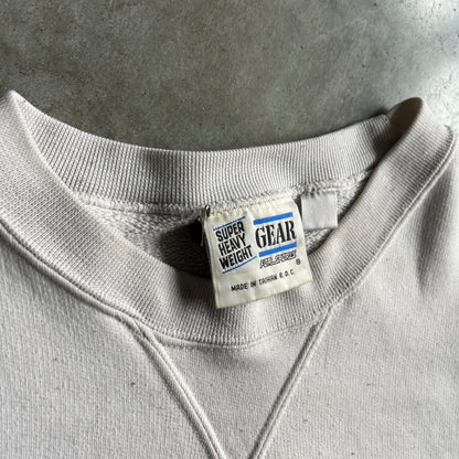 Vintage UNI Big Spell-Out White Sweatshirt