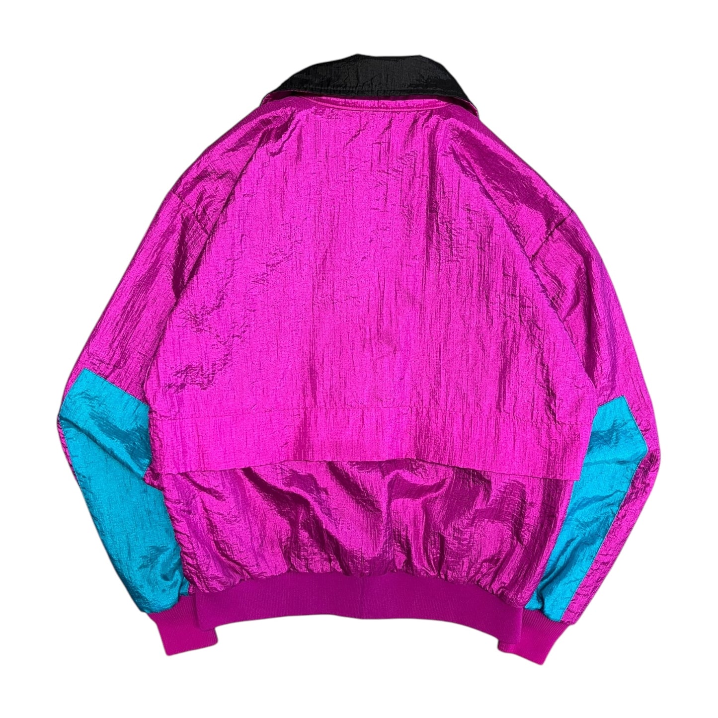 Vintage Sunbuster Pink Teal Black Windbreaker