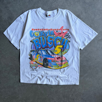 Vintage SpongeBob SquarePants Movie NASCAR Kyle Busch Tee