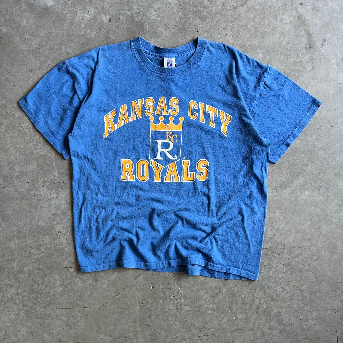 Vintage Kansas City Royals Arch Spell-Out & Logo Tee