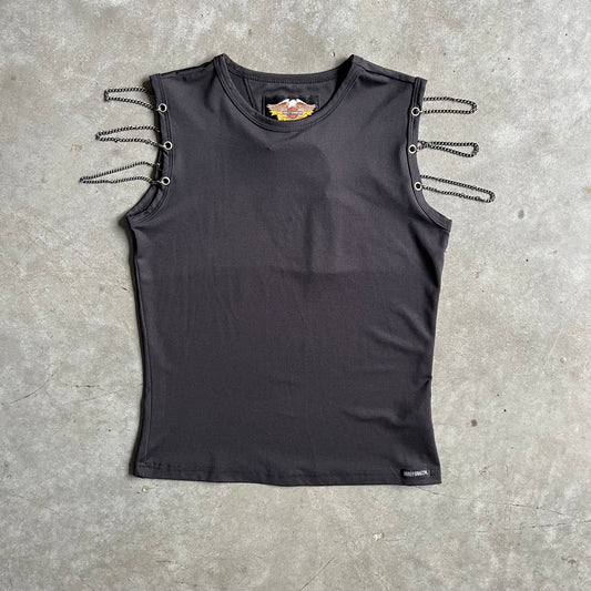 Women’s Vintage NWT Harley Davidson Black Tank With Hardware