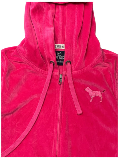 Women’s Y2K Pink By Victoria Secret Hot pink Velour Zip Up