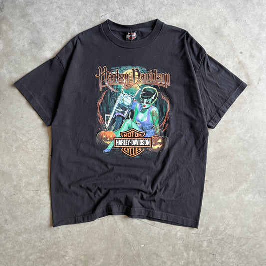 Harley Davidson Halloween Bombshell Graphic T Shirt