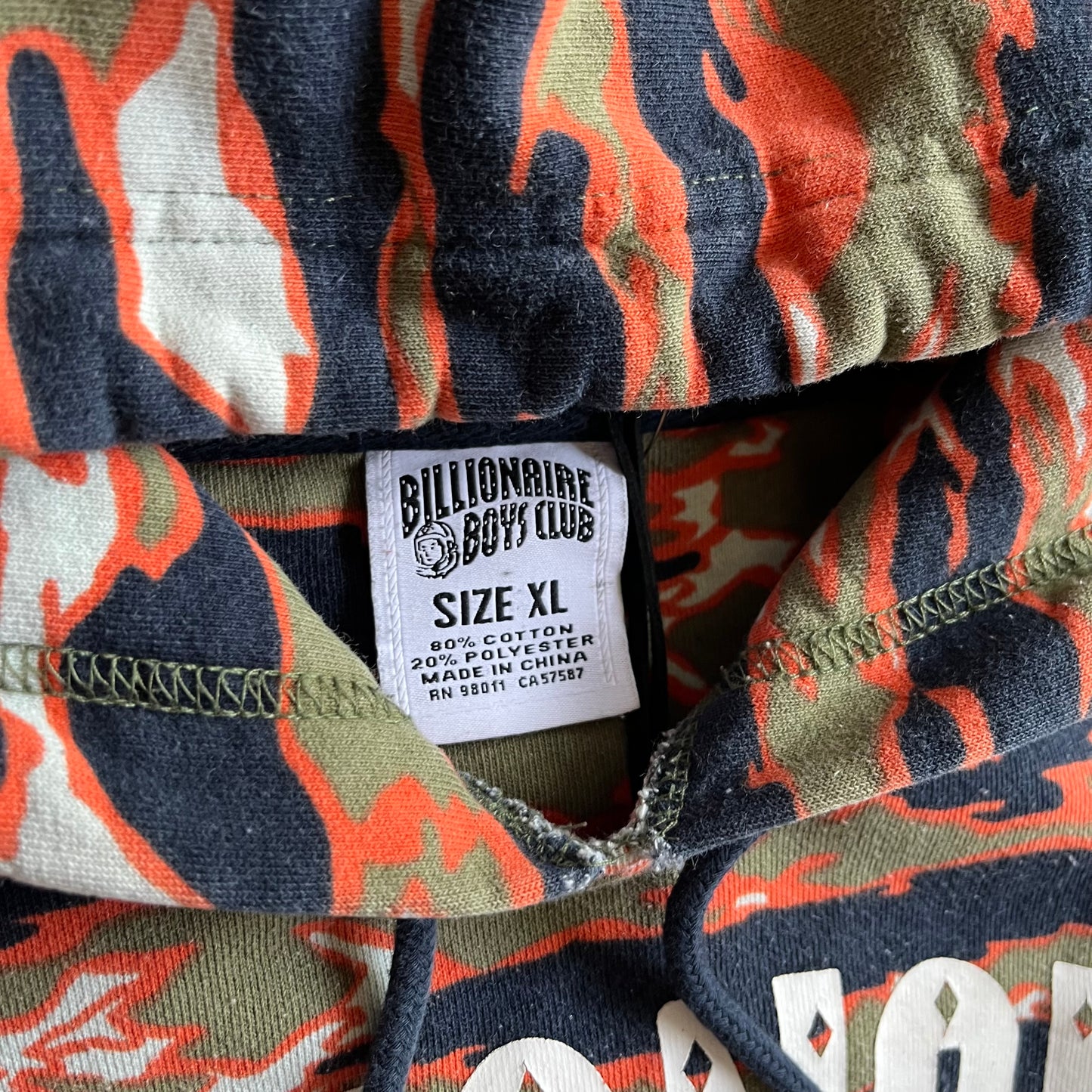 Billionaire Boys Club Orange Camo & Patches Arch Hoodie
