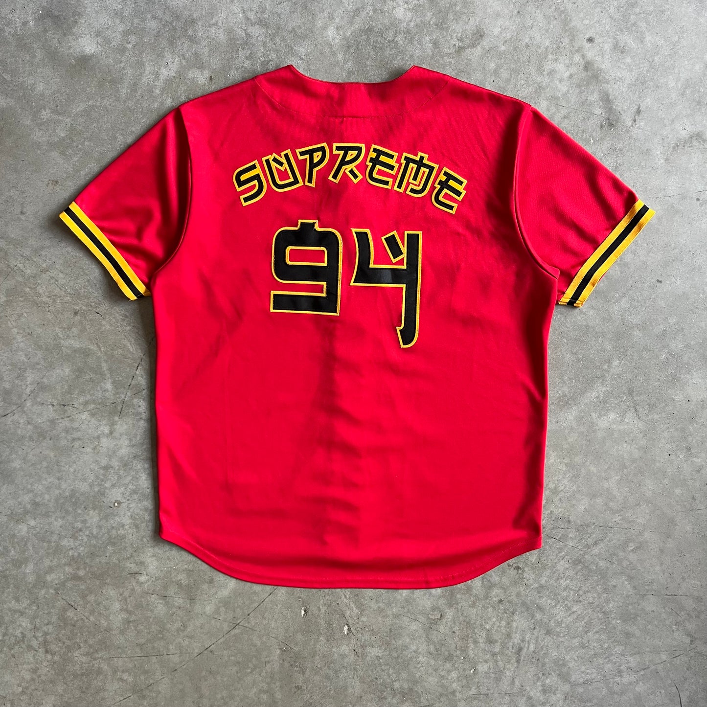 Supreme SS19 Red Rum Baseball Jersey