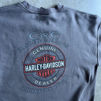 Harley Davidson Circle Emblem Stamp Crewneck