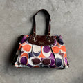 Coach Ashley Scarf Print Satchel Bag Purse Handbag